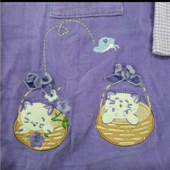 purple corduroy cat jumper - Picture 3 of 5
